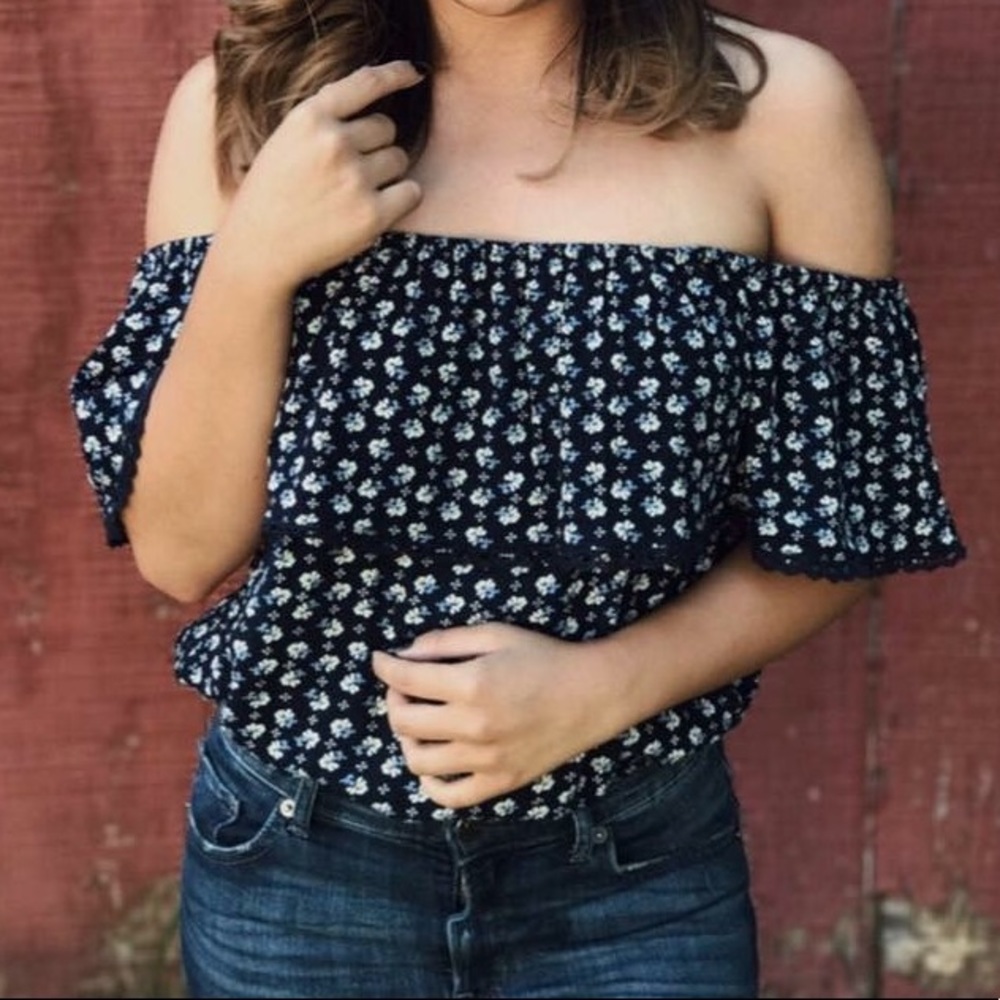 Floral off shoulder top